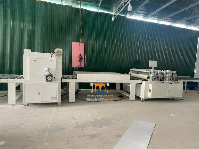 Bàn giao dàn phủ màng Pet cho xưởng anh Tú tại Nghệ An